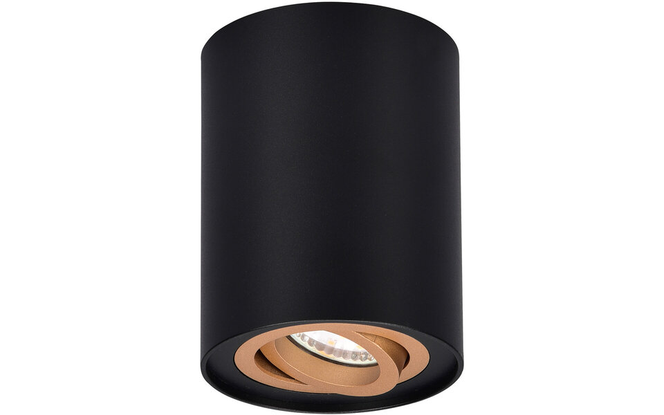 HLW LED LED Plafondspot - Trion Cosmin - GU10 Fitting - Rond - Mat Zwart - Aluminium