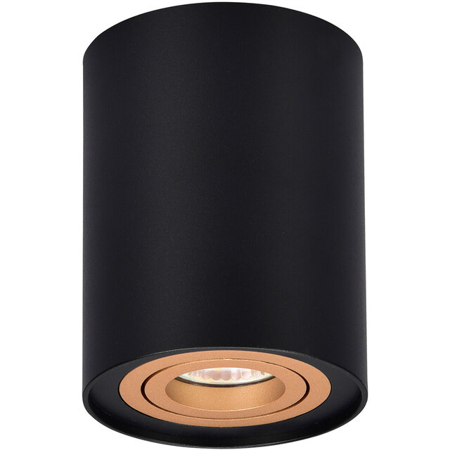 HLW LED LED Plafondspot - Trion Cosmin - GU10 Fitting - Rond - Mat Zwart - Aluminium