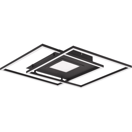 LED Plafondlamp - Plafondverlichting - Trion Avia - 36W - Aanpasbare Kleur - Afstandsbediening - Dimbaar - Mat Zwart - Aluminium LED Plafondlamp - Plafondverlichting - Trion Avia - 36W - Aanpasbare Kleur - Afstandsbediening - Dimbaar - Mat Zwart - Aluminium