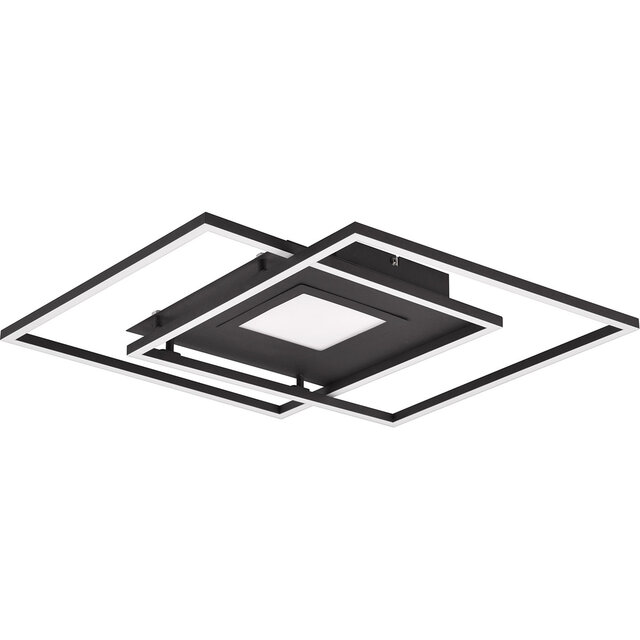 Trion Avia LED Plafondlamp Mat Zwart 36W 4200 lm Dimbaar Verlichting per ruimte
