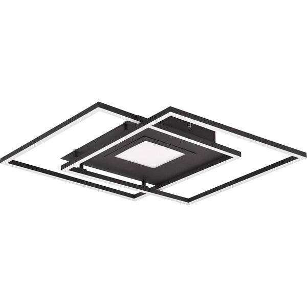HLW LED LED Plafondlamp - Plafondverlichting - Trion Avia - 36W - Aanpasbare Kleur - Afstandsbediening - Dimbaar - Mat Zwart - Aluminium HLW LED LED Plafondlamp - Plafondverlichting - Trion Avia - 36W - Aanpasbare Kleur - Afstandsbediening - Dimbaar - Mat Zwart - Aluminium