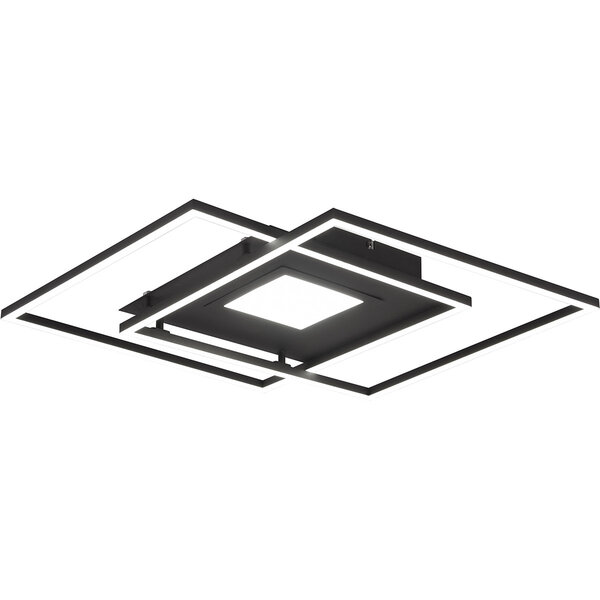 HLW LED LED Plafondlamp - Plafondverlichting - Trion Avia - 36W - Aanpasbare Kleur - Afstandsbediening - Dimbaar - Mat Zwart - Aluminium HLW LED LED Plafondlamp - Plafondverlichting - Trion Avia - 36W - Aanpasbare Kleur - Afstandsbediening - Dimbaar - Mat Zwart - Aluminium