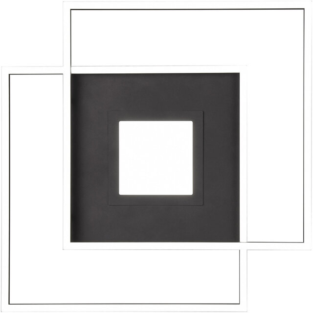 HLW LED LED Plafondlamp - Plafondverlichting - Trion Avia - 36W - Aanpasbare Kleur - Afstandsbediening - Dimbaar - Mat Zwart - Aluminium