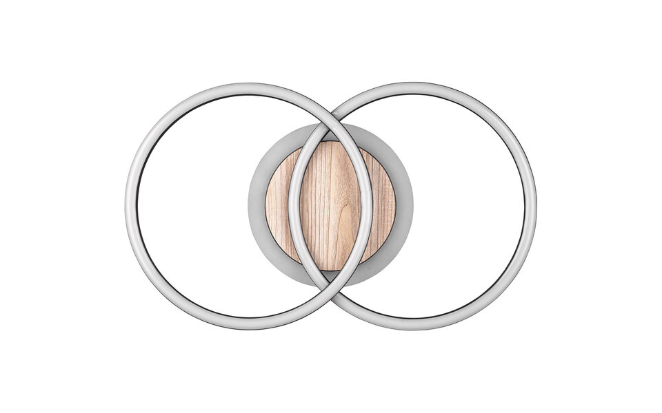 HLW LED LED Plafondlamp - Plafondverlichting - Trion Goron - 25W - Aanpasbare Kleur - Afstandsbediening - Dimbaar - Rond - Mat Zwart - Hout