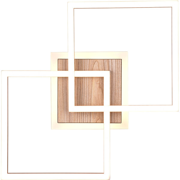 HLW LED LED Plafondlamp - Plafondverlichting - Trion Goron - 25W - Aanpasbare Kleur - Afstandsbediening - Dimbaar - Vierkant - Mat Zwart - Hout HLW LED LED Plafondlamp - Plafondverlichting - Trion Goron - 25W - Aanpasbare Kleur - Afstandsbediening - Dimbaar - Vierkant - Mat Zwart - Hout