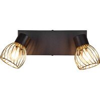 LED Ceiling Spotlight Trion Ordan Black-Gold 2x E14