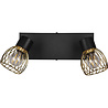 HLW LED LED Ceiling Spotlight - Ceiling Lighting - Trion Ordan - E14 Fitting - 2 Lights - Black/Gold