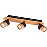 HLW LED LED Ceiling Spotlight - Trion Arnia - GU10 Fitting - 3-light - Round - Wood/Black - Natural wood HLW LED LED Ceiling Spotlight - Trion Arnia - GU10 Fitting - 3-light - Round - Wood/Black - Natural wood