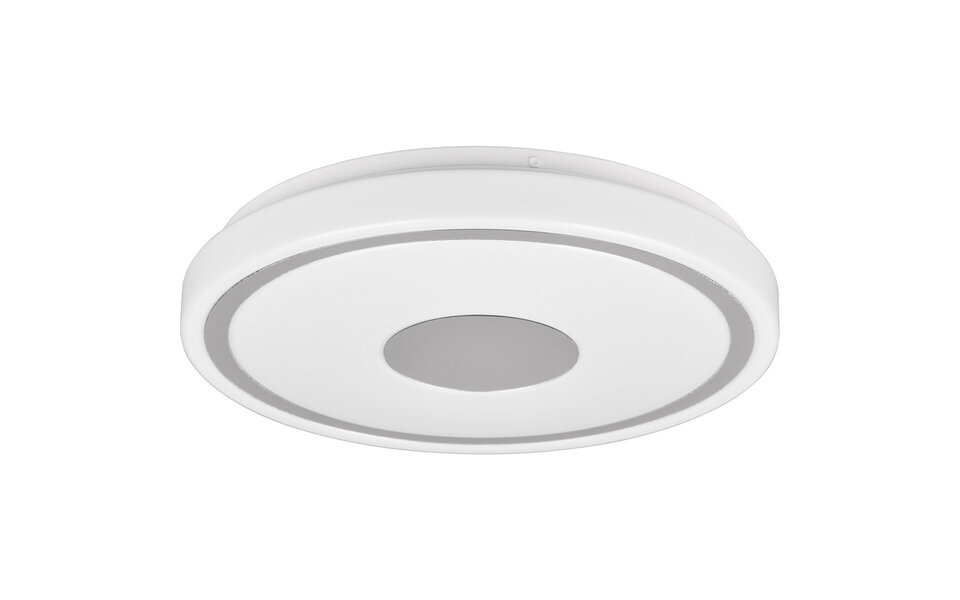 HLW LED LED Ceiling Lamp - Ceiling Lighting - Trion Duna - 16W - Natural White 4000K - Round - Chrome - Plastic