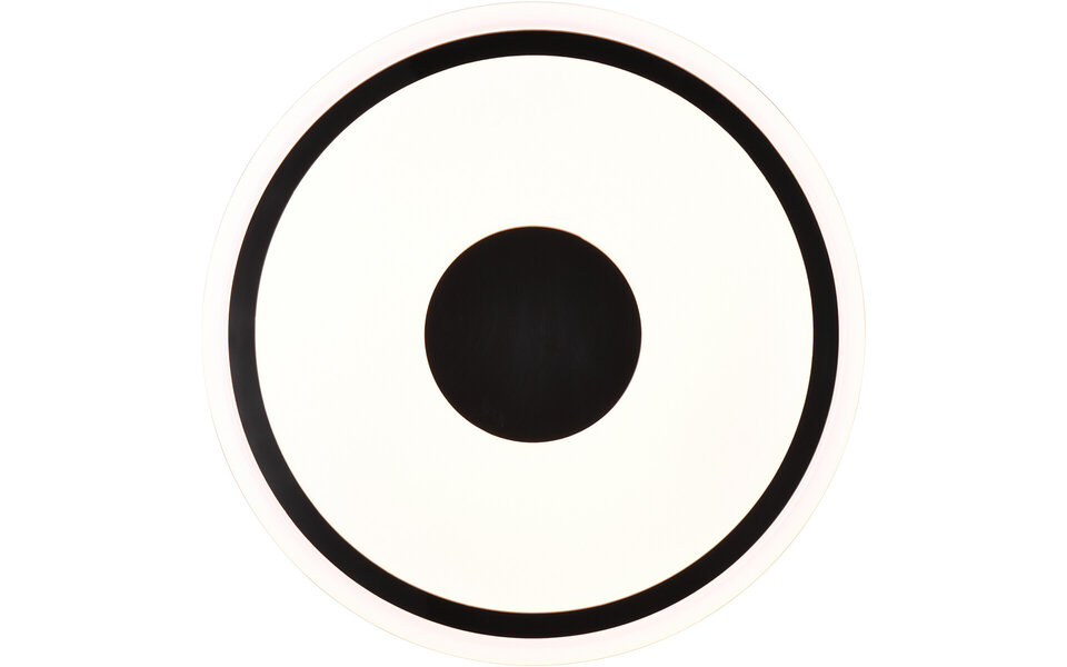 HLW LED LED Plafondlamp - Plafondverlichting - Trion Duna - 16W - Warm Wit 3000K - Rond - Mat Zwart - Kunststof