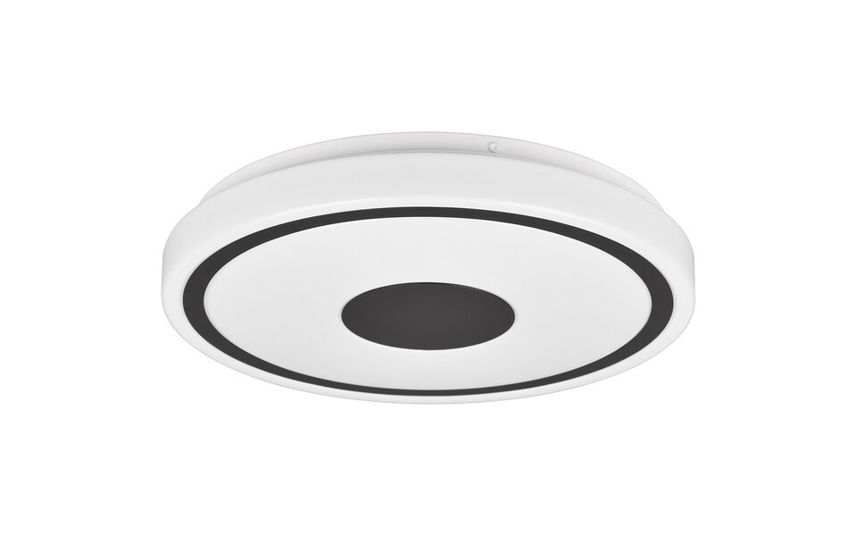 HLW LED LED Plafondlamp - Plafondverlichting - Trion Duna - 16W - Warm Wit 3000K - Rond - Mat Zwart - Kunststof