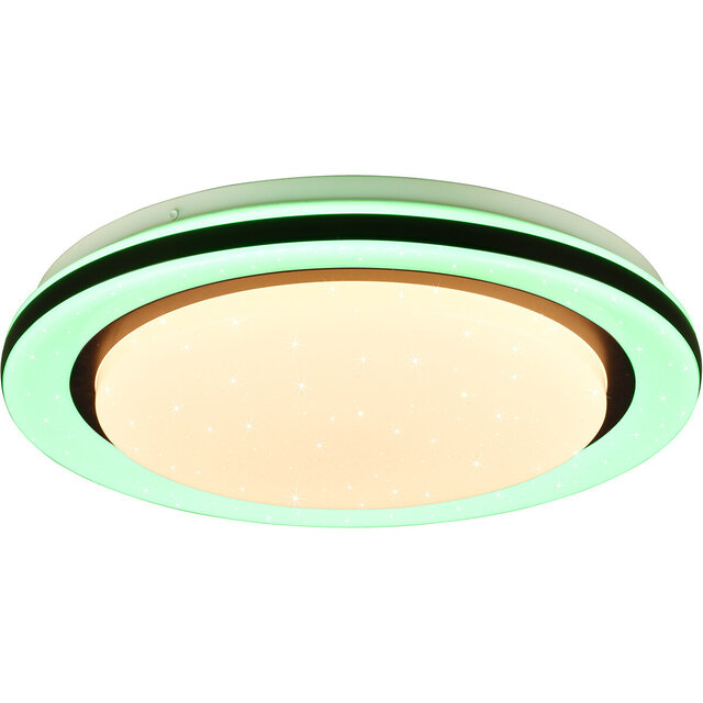 ronde witte LED plafondlamp 17W met RGBW kleuren en dimfunctie, 2000 lumen, Ø38 cm