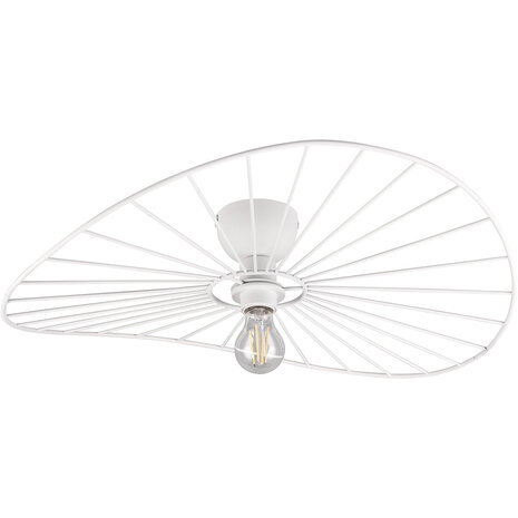 LED Plafondlamp - Plafondverlichting - Trion Aupe - E27 Fitting - 1-lichts - Rond - Mat Wit - Metaal LED Plafondlamp - Plafondverlichting - Trion Aupe - E27 Fitting - 1-lichts - Rond - Mat Wit - Metaal