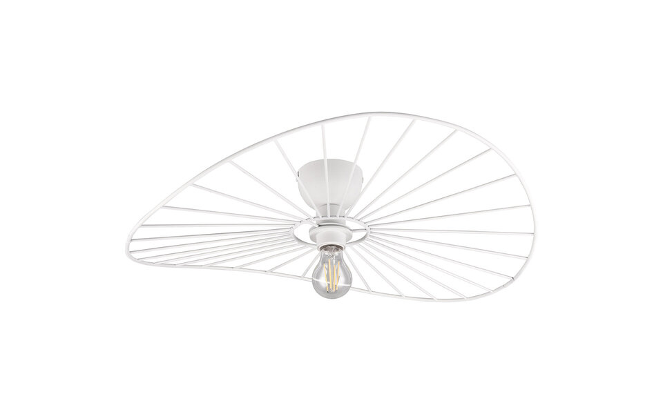 HLW LED LED Ceiling Light - Ceiling Lighting - Trion Aupe - E27 Fitting - 1-light - Round - Matte White - Metal