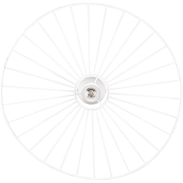 ronde mat witte LED plafondlamp Ø60 cm met E27 fitting en maximaal 40W vermogen