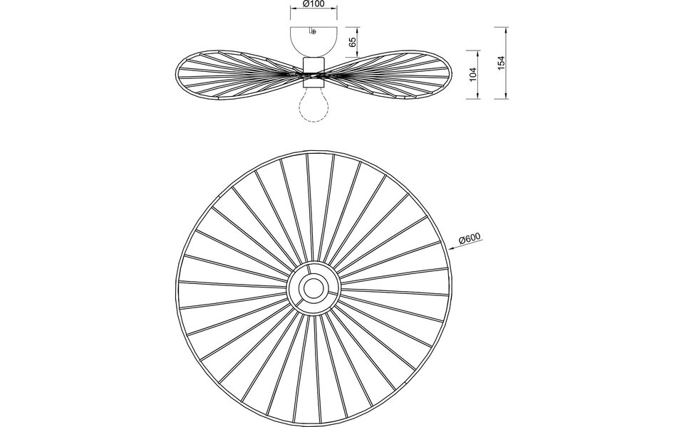HLW LED LED Plafondlamp - Plafondverlichting - Trion Aupe - E27 Fitting - 1-lichts - Rond - Mat Wit - Metaal