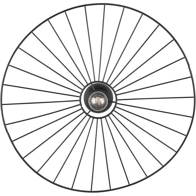 ronde mat zwarte LED plafondlamp Ø60 cm met E27 fitting en maximaal 40W vermogen ronde mat zwarte LED plafondlamp Ø60 cm met E27 fitting en maximaal 40W vermogen