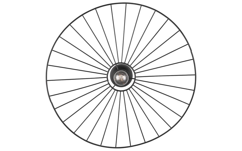 HLW LED LED Plafondlamp - Plafondverlichting - Trion Aupe - E27 Fitting - 1-lichts - Rond - Mat Zwart - Metaal HLW LED LED Plafondlamp - Plafondverlichting - Trion Aupe - E27 Fitting - 1-lichts - Rond - Mat Zwart - Metaal
