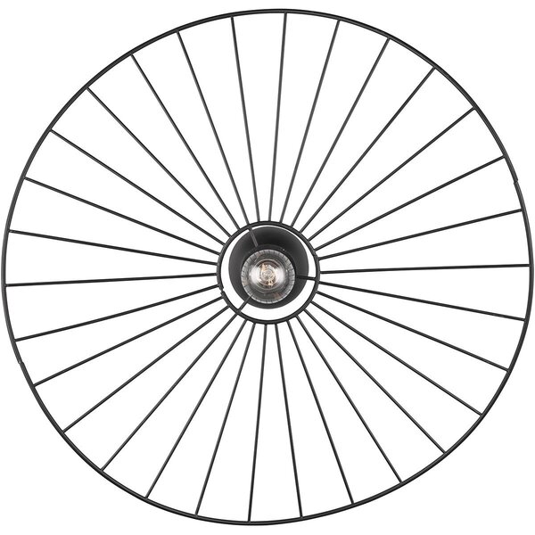 HLW LED LED Plafondlamp - Plafondverlichting - Trion Aupe - E27 Fitting - 1-lichts - Rond - Mat Zwart - Metaal HLW LED LED Plafondlamp - Plafondverlichting - Trion Aupe - E27 Fitting - 1-lichts - Rond - Mat Zwart - Metaal