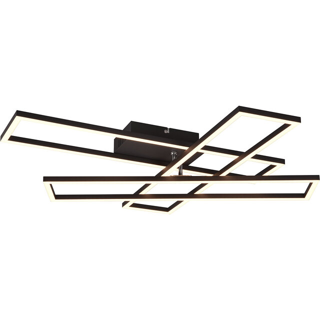 Trion Rosso LED plafondlamp 36W dimbaar mat zwart Verlichting per ruimte Trion Rosso LED plafondlamp 36W dimbaar mat zwart Verlichting per ruimte