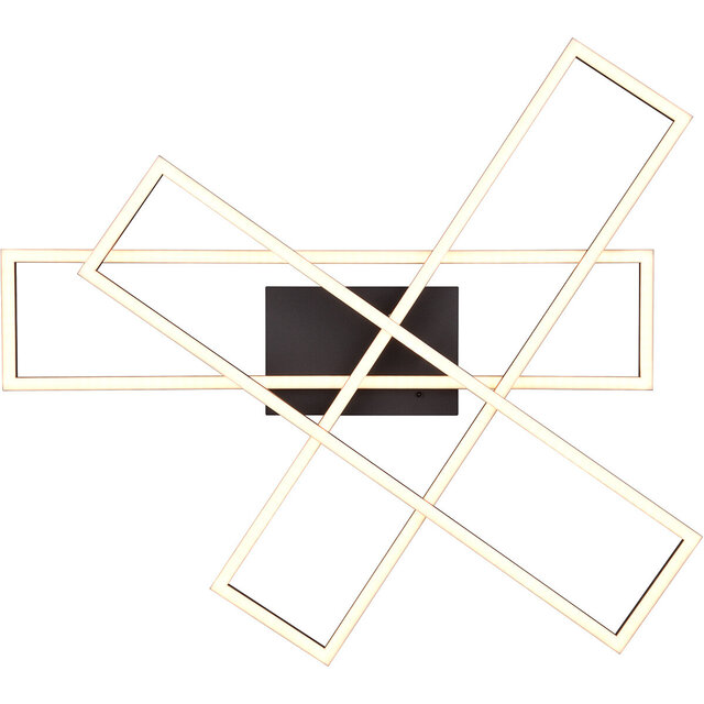 HLW LED LED Plafondlamp - Plafondverlichting - Trion Rosso - 36W - Aanpasbare Kleur - Afstandsbediening - Dimbaar - Vierkant - Mat Zwart - Metaal HLW LED LED Plafondlamp - Plafondverlichting - Trion Rosso - 36W - Aanpasbare Kleur - Afstandsbediening - Dimbaar - Vierkant - Mat Zwart - Metaal