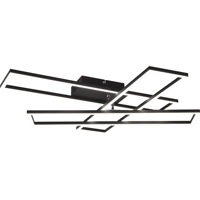 HLW LED LED Ceiling Light - Ceiling Lighting - Trion Rosso - 36W - Adjustable Color - Remote Control - Dimmable - Square - Matte Black - Metal HLW LED LED Ceiling Light - Ceiling Lighting - Trion Rosso - 36W - Adjustable Color - Remote Control - Dimmable - Square - Matte Black - Metal