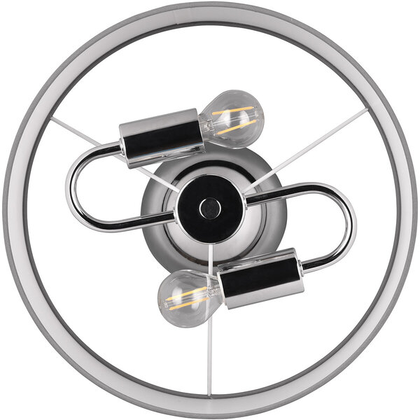 HLW LED LED Plafondlamp - Plafondverlichting - Trion Vamos - E14 Fitting - 2-lichts - Rond - Chroom - Metaal HLW LED LED Plafondlamp - Plafondverlichting - Trion Vamos - E14 Fitting - 2-lichts - Rond - Chroom - Metaal