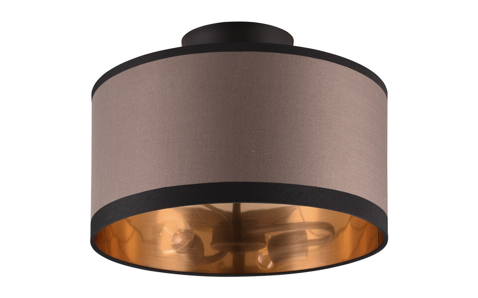 HLW LED LED Plafondlamp - Plafondverlichting - Trion Vamos - E14 Fitting - 2-lichts - Rond - Mat Zwart - Metaal