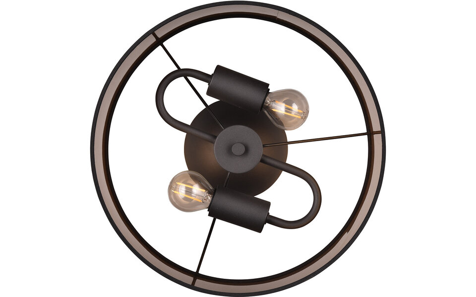 HLW LED LED Ceiling Lamp - Ceiling Lighting - Trion Vamos - E14 Fitting - 2-light - Round - Matte Black - Metal HLW LED LED Ceiling Lamp - Ceiling Lighting - Trion Vamos - E14 Fitting - 2-light - Round - Matte Black - Metal