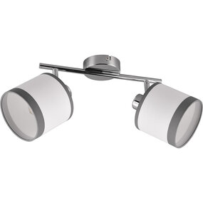 LED plafondlamp Trion Vamos – chroom, 2x E14, wit LED plafondlamp Trion Vamos – chroom, 2x E14, wit