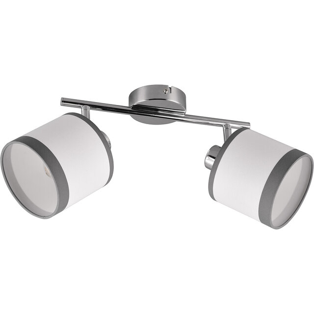 LED plafondlamp Trion Vamos – chroom, 2x E14, wit Verlichting per ruimte