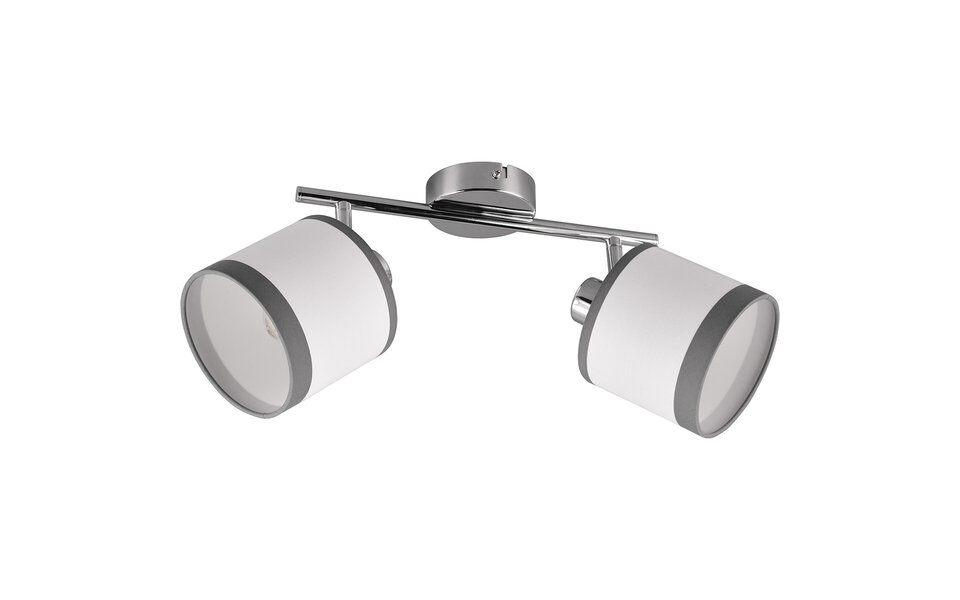 HLW LED LED Ceiling Lamp - Ceiling Lighting - Trion Vamos - E14 Fitting - 2-light - Round - Chrome - Metal - Max 10W