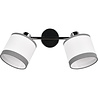 LED plafondlamp met chroomkleurige ronde kap en 2x E14 fitting voor wit licht tot 10W