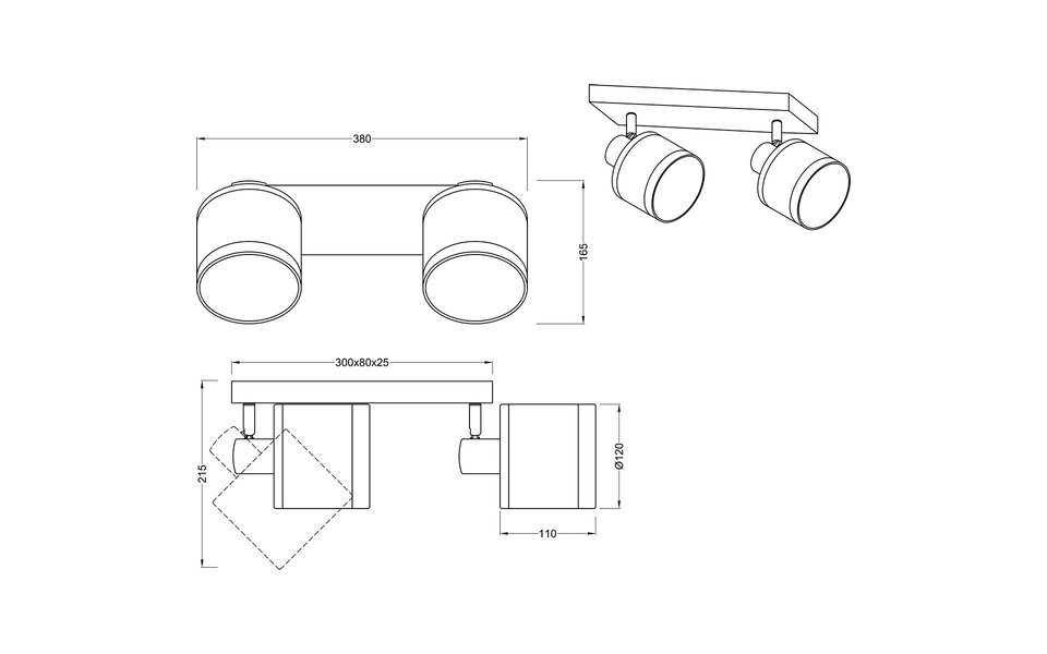 HLW LED LED Ceiling Lamp - Ceiling Lighting - Trion Vamos - E14 Fitting - 2-light - Round - Matte Black - Metal - Max 10W HLW LED LED Ceiling Lamp - Ceiling Lighting - Trion Vamos - E14 Fitting - 2-light - Round - Matte Black - Metal - Max 10W