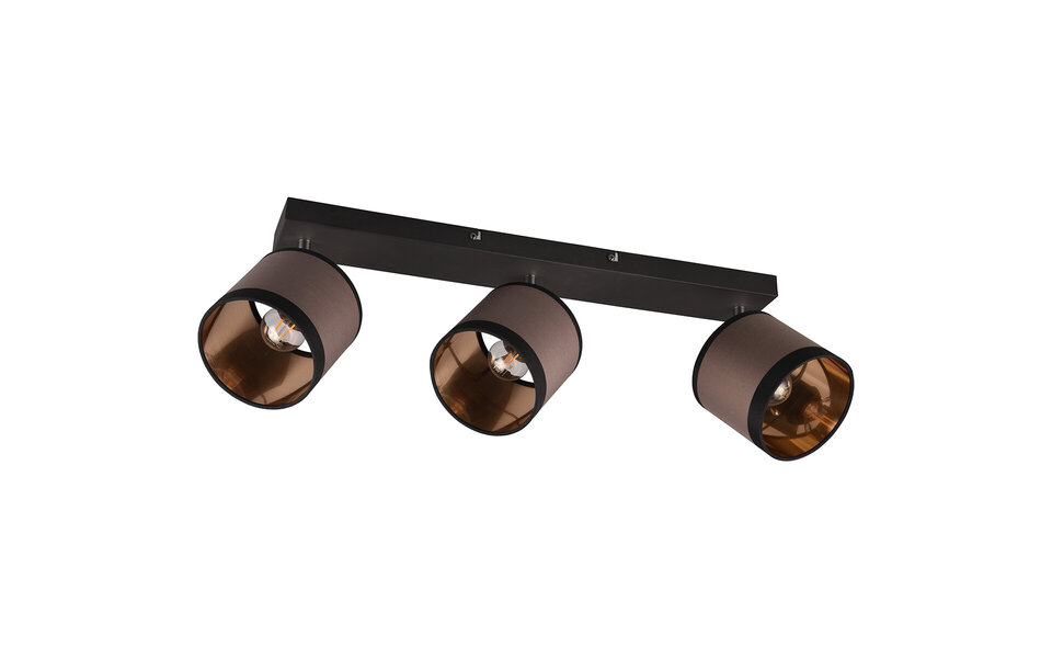 HLW LED LED Ceiling Lamp - Ceiling Lighting - Trion Vamos - E14 Fitting - 3-light - Round - Matte Black - Metal - Max 10W