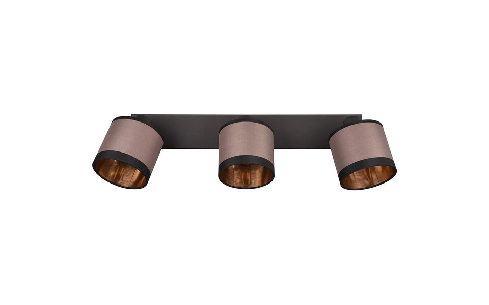 HLW LED LED Ceiling Lamp - Ceiling Lighting - Trion Vamos - E14 Fitting - 3-light - Round - Matte Black - Metal - Max 10W