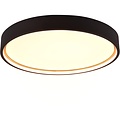 LED Plafondlamp - Plafondverlichting - Trion Dile - 29W - Aanpasbare Lichtkleur - Rond - Mat Zwart - Metaal