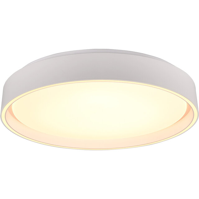 HLW LED LED Ceiling Lamp - Ceiling Lighting - Trion Lesi - 24W - Dimmable - Adjustable Color - Remote Control - Round - Matte White - Plastic