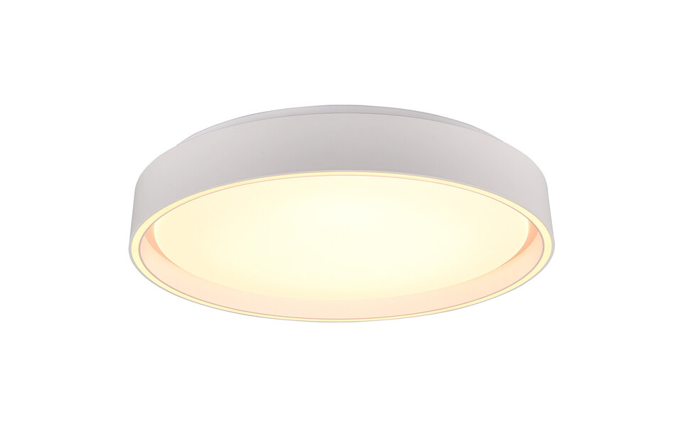 HLW LED LED Ceiling Lamp - Ceiling Lighting - Trion Lesi - 24W - Dimmable - Adjustable Color - Remote Control - Round - Matte White - Plastic