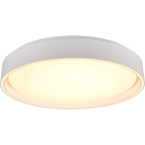 HLW LED LED Plafondlamp - Plafondverlichting - Trion Lesi - 24W - Dimbaar - Aanpasbare Kleur - Afstandsbediening - Rond - Mat Wit - Kunststof