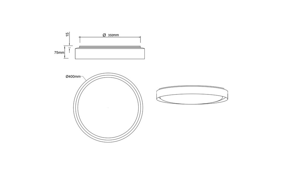 HLW LED LED Plafondlamp - Plafondverlichting - Trion Lesi - 24W - Dimbaar - Aanpasbare Kleur - Afstandsbediening - Rond - Mat Wit - Kunststof