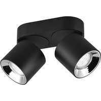 LED ceiling lamp Trion Pinati matte black 2x GU10