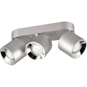 Trion Pinati 3-lichts LED plafondlamp GU10 mat nikkel Trion Pinati 3-lichts LED plafondlamp GU10 mat nikkel