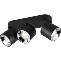 Trion Pinati LED Plafondlamp Mat Zwart 3x GU10 Verstelbaar