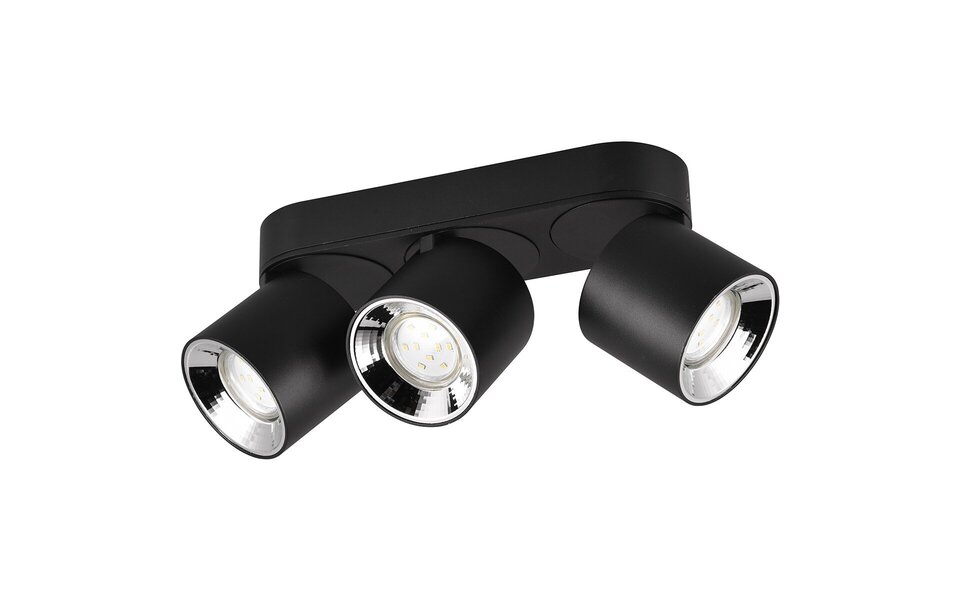 HLW LED LED Plafondlamp - Plafondverlichting - Trion Pinati - GU10 Fitting - 3-lichts - Rond - Mat Zwart - Metaal HLW LED LED Plafondlamp - Plafondverlichting - Trion Pinati - GU10 Fitting - 3-lichts - Rond - Mat Zwart - Metaal