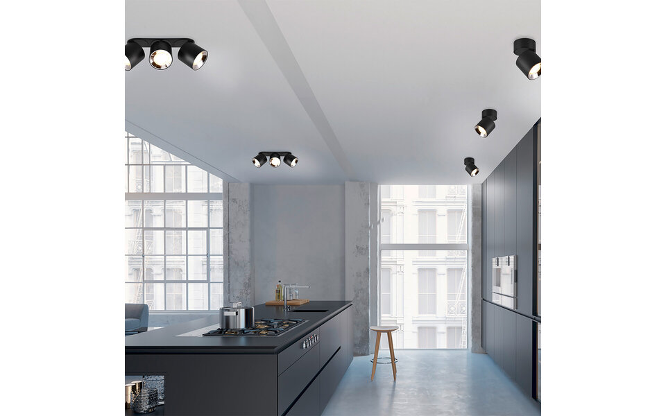 HLW LED LED Ceiling Lamp - Ceiling Lighting - Trion Pinati - GU10 Fitting - 3-light - Round - Matte Black - Metal HLW LED LED Ceiling Lamp - Ceiling Lighting - Trion Pinati - GU10 Fitting - 3-light - Round - Matte Black - Metal