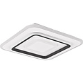 LED Ceiling Light - Trion Gora - 46W - Adjustable color - Dimmable - Square - Matte White - Metal