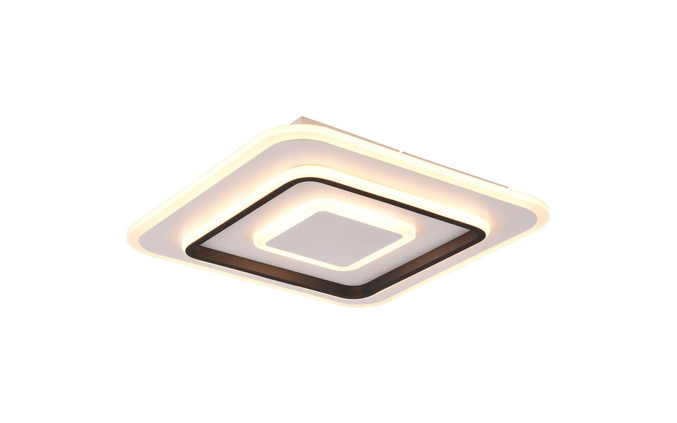 HLW LED LED Plafondlamp - Trion Gora - 46W - Aanpasbaar kleur -  Dimbaar - Vierkant - Mat Wit - Metaal