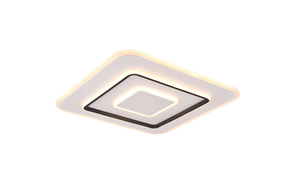 HLW LED LED Ceiling Lamp - Trion Gora - 55W - Adjustable color - Dimmable - Square - Matte White - Metal