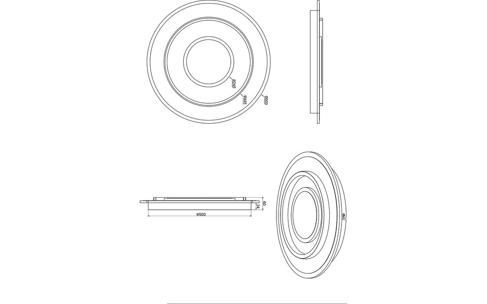 HLW LED LED Plafondlamp - Trion Gora - 55W - Aanpasbaar kleur -  Dimbaar - Rond - Mat Wit - Metaal